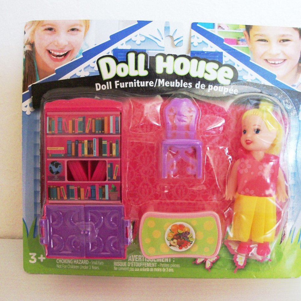 Doll house furniture/library (#EV1278)